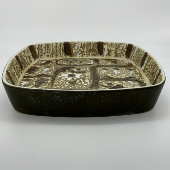 Vintage Nils Thorsson Royal Copenhagen Baca Series Shallow Dish Ceramic Faience~ - Picture 4 of 14